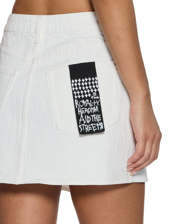Ksubi Rap Skirt Curve Ecru NATURAL