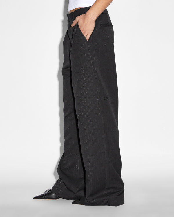 Ksubi Rebel Trouser Pinstripe Black