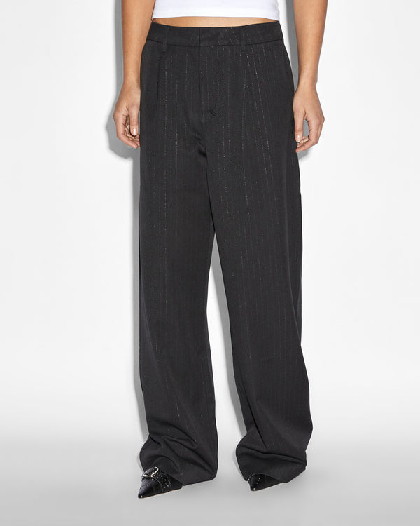 ksubi rebel trouser pinstripe Black