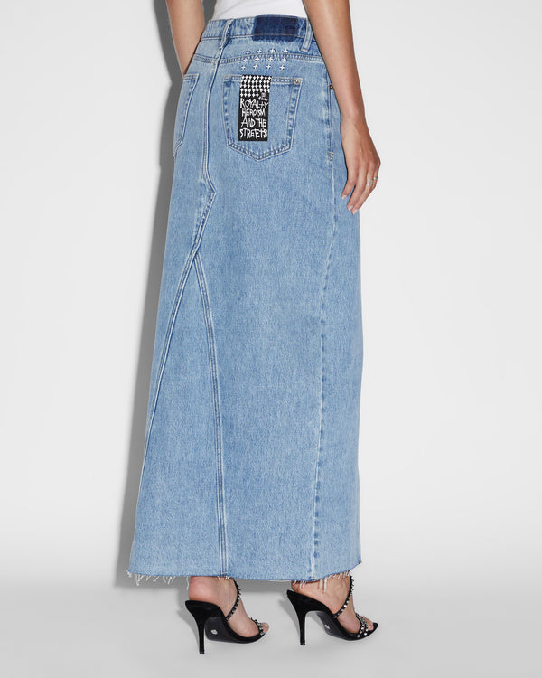 Ksubi Relax Maxi Skirt Authentik Denim