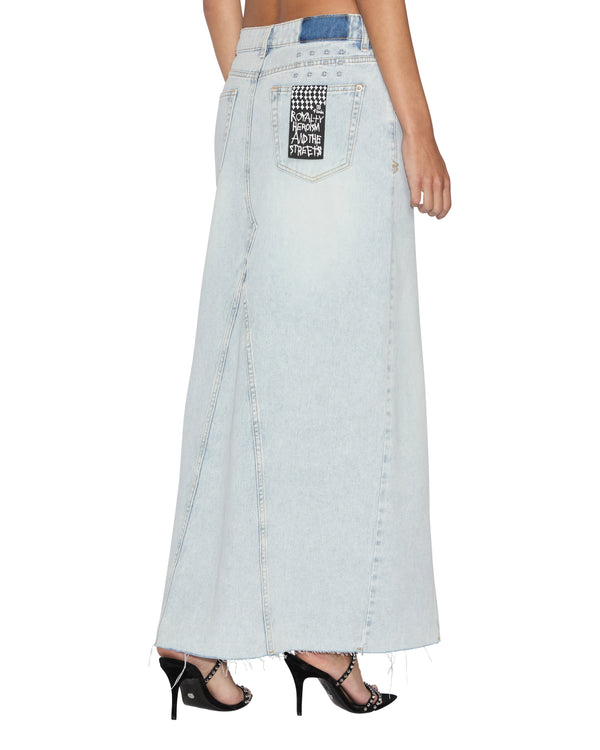 Ksubi Relax Maxi Skirt Skyfall Denim