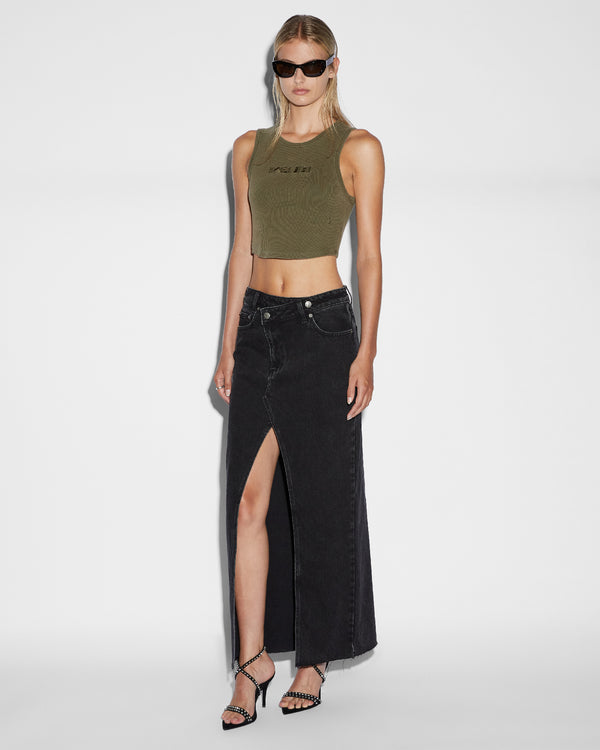 Ksubi Relax Maxi Skirt Washed Black Black