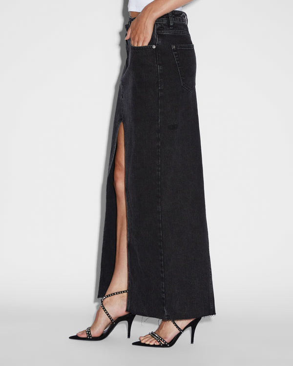 Ksubi Relax Maxi Skirt Washed Black Black