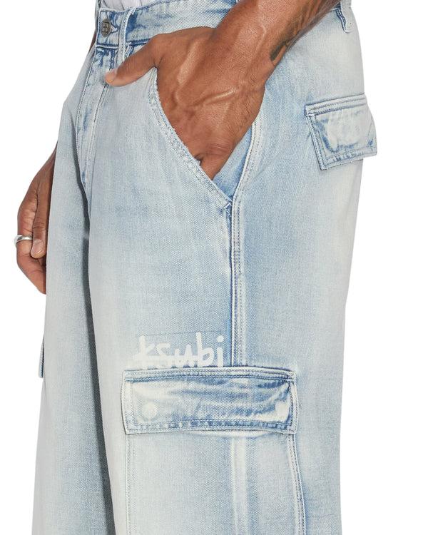 Ksubi Riot Cargo Pant Blue Ice DENIM