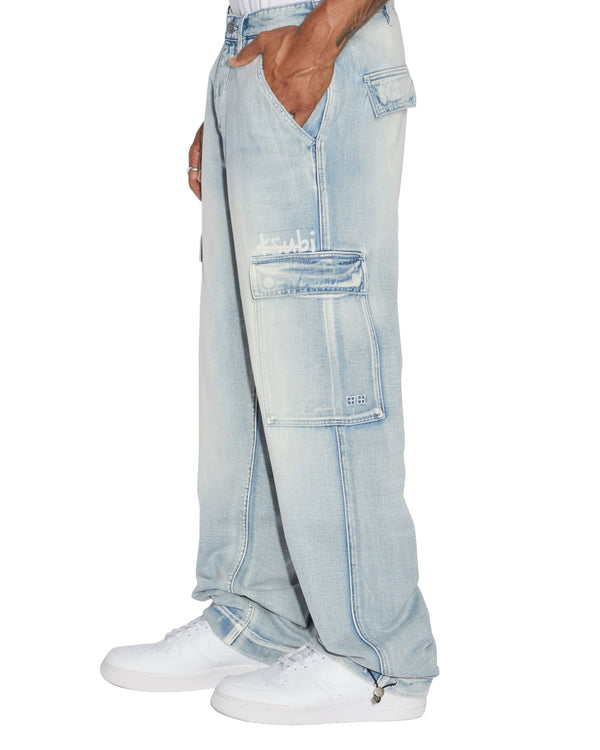 Ksubi Riot Cargo Pant Blue Ice DENIM