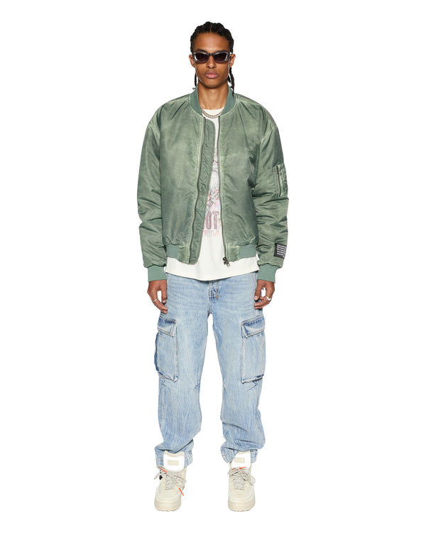 Ksubi Royalty Bomber Khaki Overdye Khaki