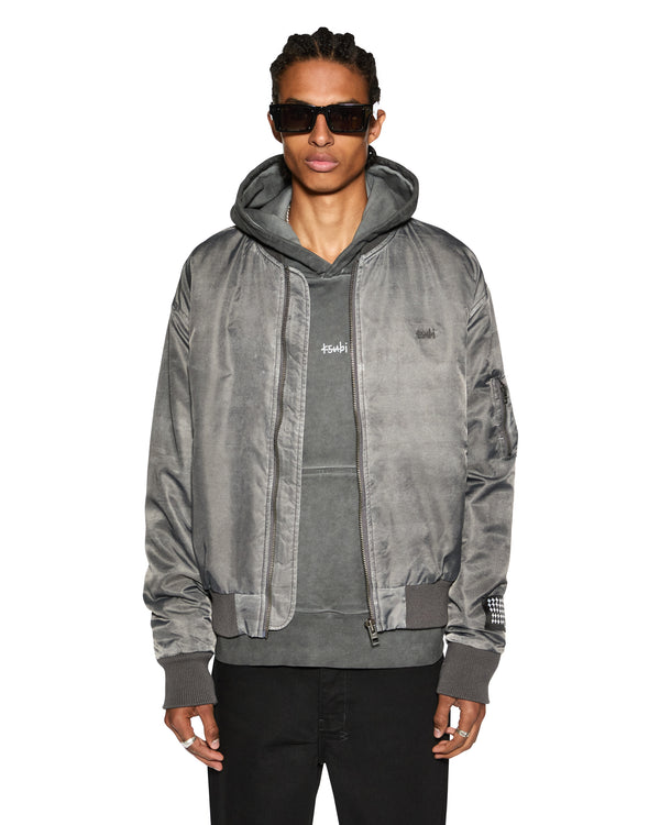 ksubi royalty bomber overdye coal CHARCOAL