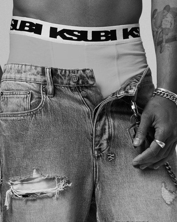 Ksubi Royalty Boxer Brief 1 Pack Grey Marle Grey