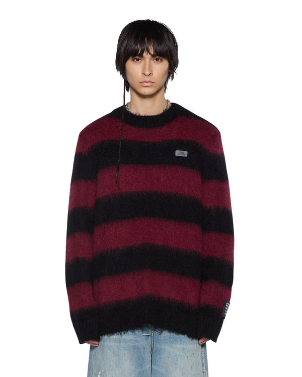ksubi rugged mohair knit crewneck ox MULTI COLOUR