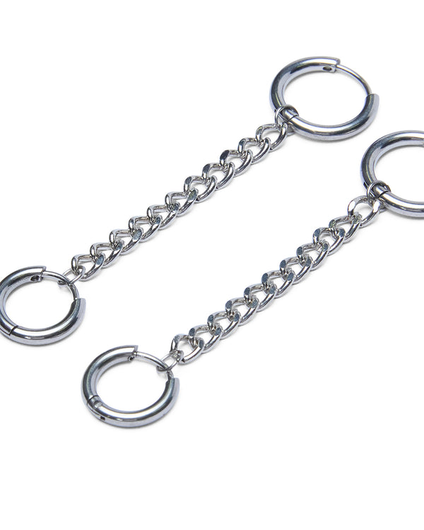 Ksubi Silver Chainlink Huggies
