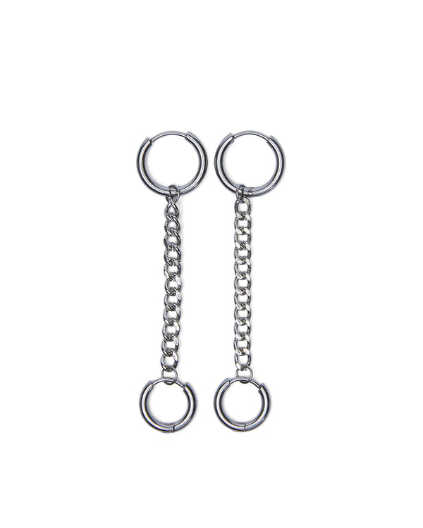 Ksubi Silver Chainlink Huggies