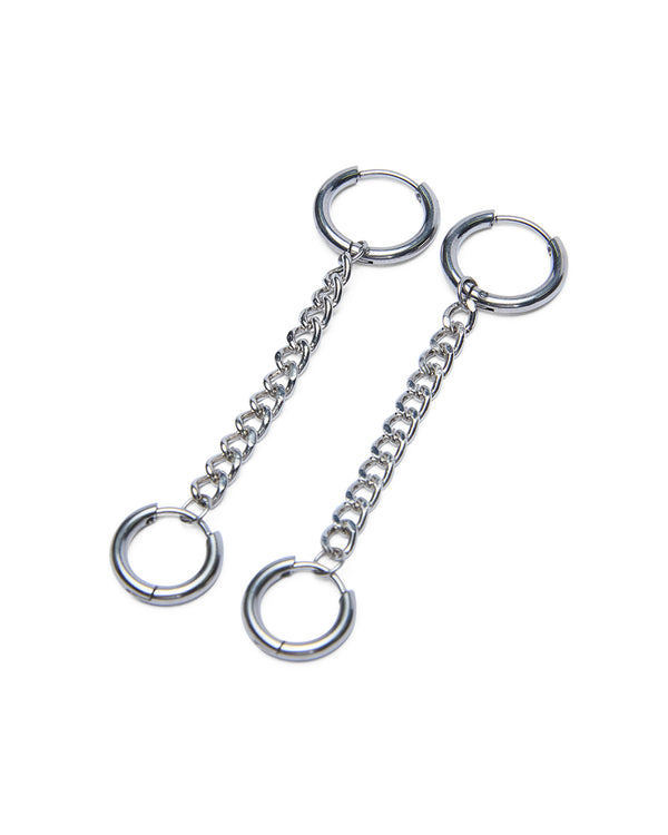 ksubi silver chainlink huggies