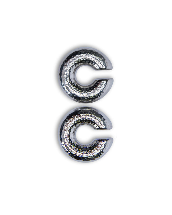 Ksubi Silver Ripple Ear Cuff