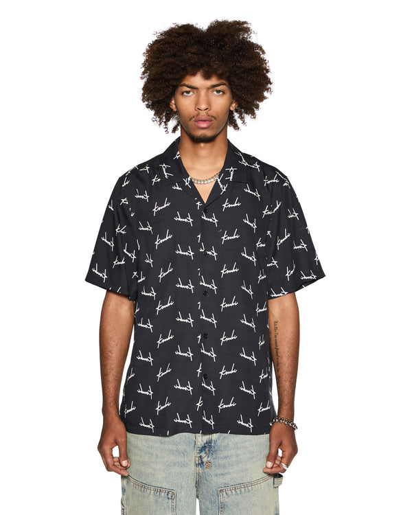 Ksubi Skript Resort Ss Shirt Black BLACK