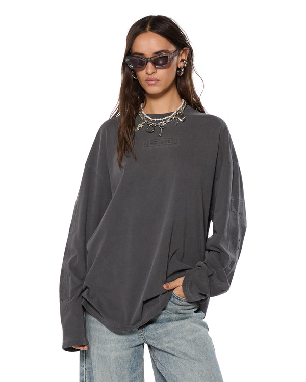 ksubi sott boyfriend ls tee charcoal CHARCOAL