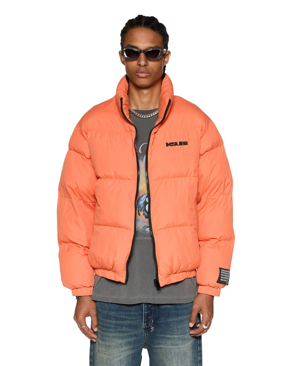ksubi sott puffer jacket rust Rust