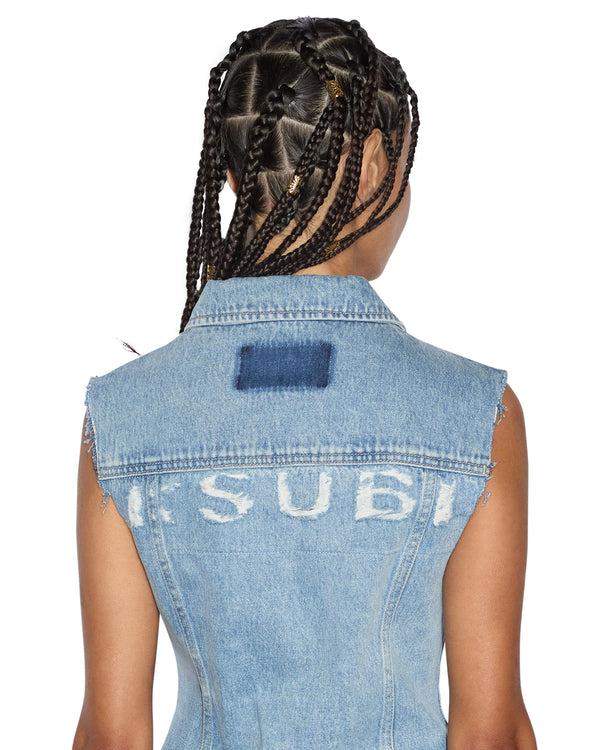 Ksubi Spark Vest Torn Up DENIM