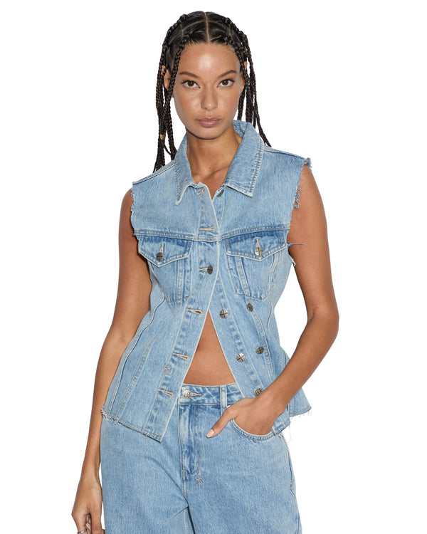Ksubi Spark Vest Torn Up DENIM