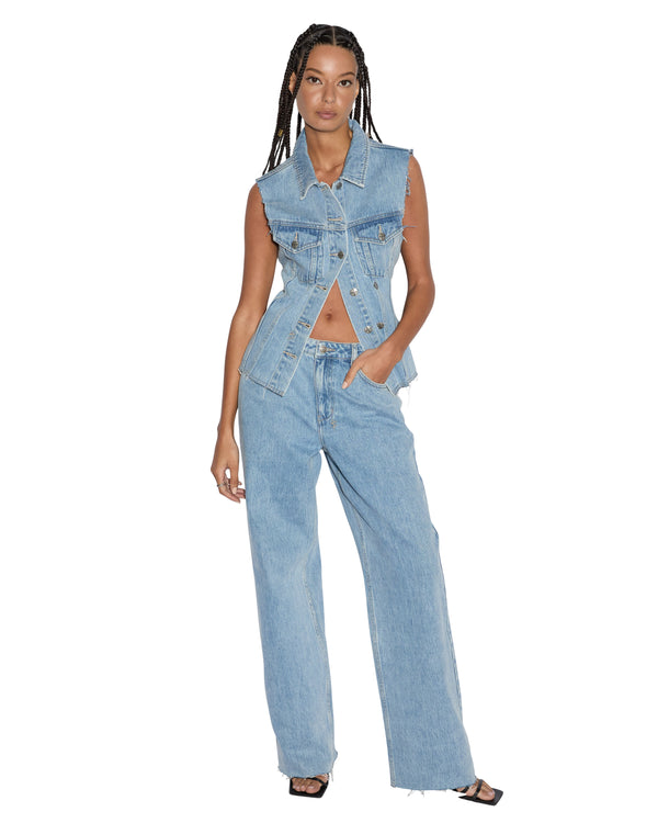 Ksubi Spark Vest Torn Up DENIM