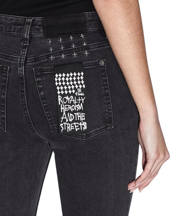 Ksubi Spray On Hell Cat Ripped BLACK