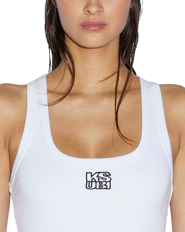 Ksubi Stacked Origin Tank White White