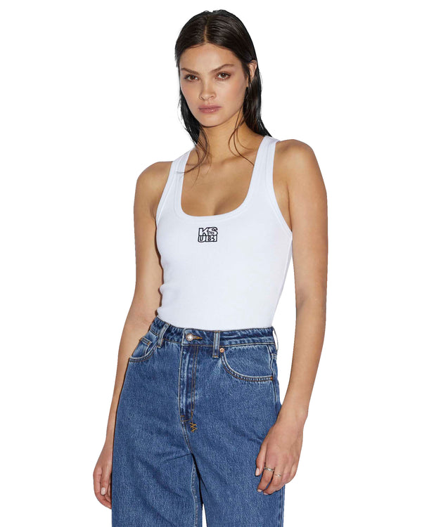 ksubi stacked origin tank white White