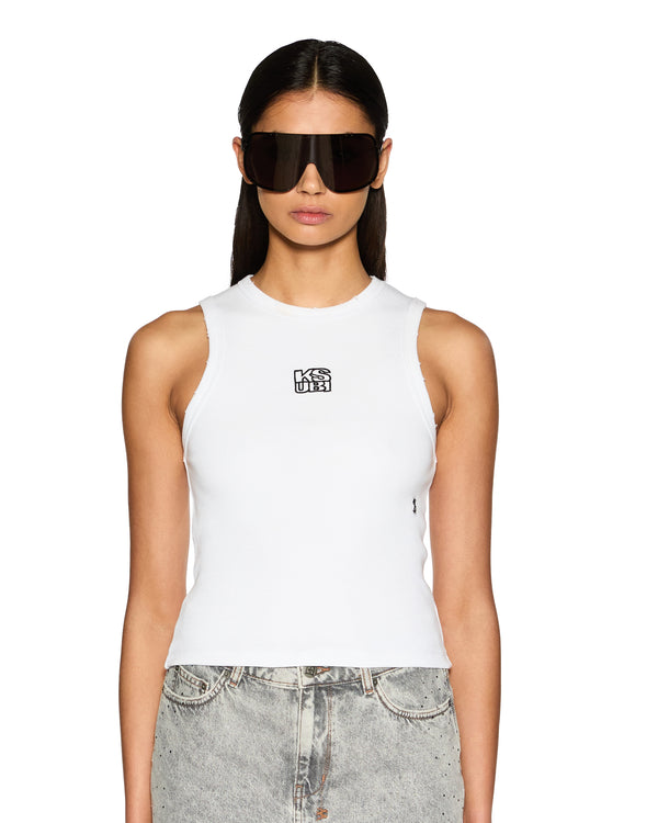 Ksubi Stacked Syndicate Tank Xtra White White