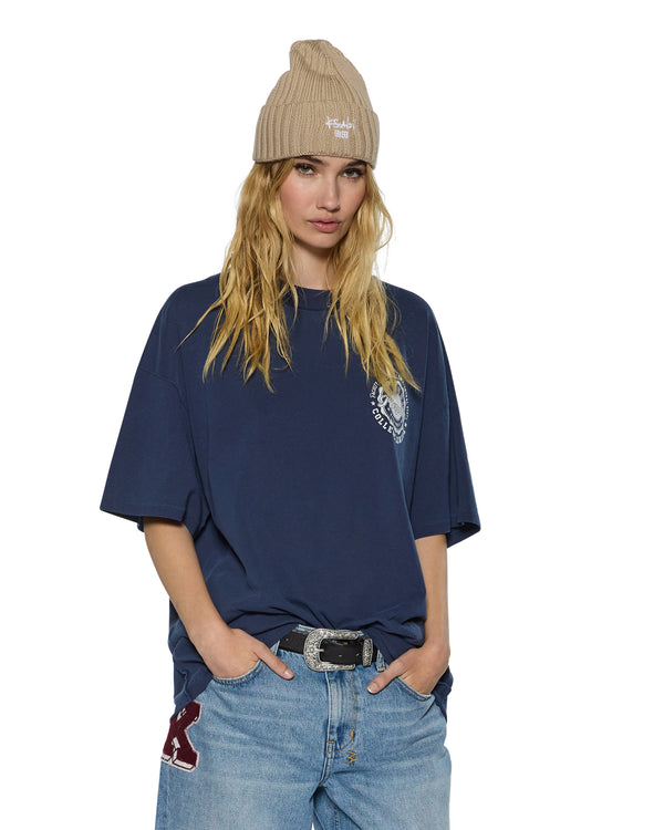 Ksubi Stacks Boyfriend Ss Tee Ink Blue DARK BLUE