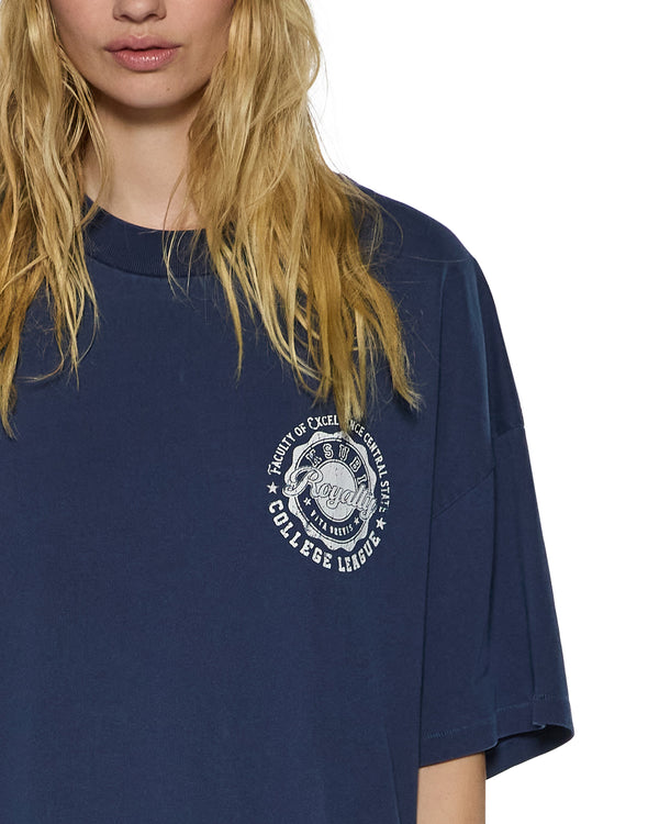 Ksubi Stacks Boyfriend Ss Tee Ink Blue DARK BLUE