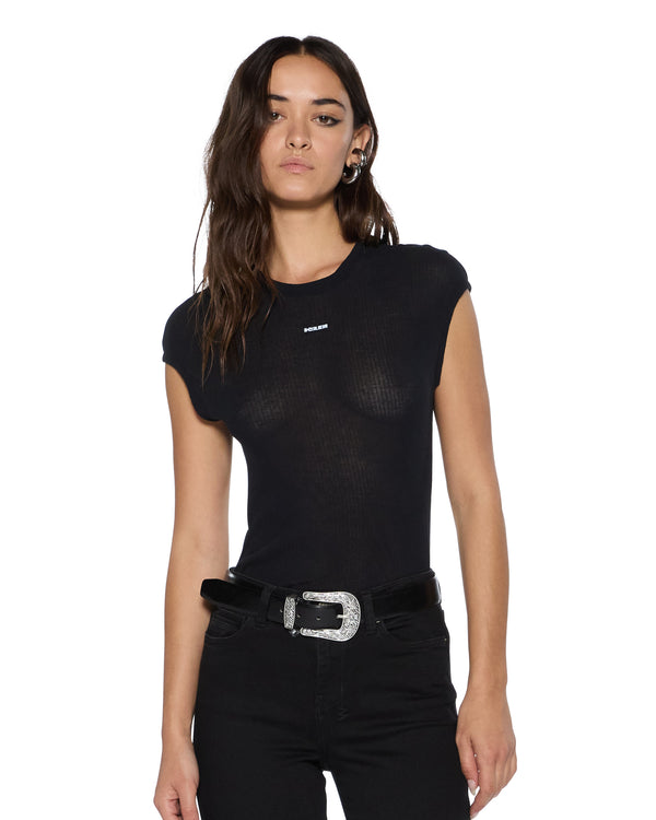 ksubi staple ss tee black sheer BLACK