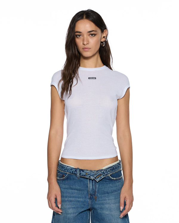 ksubi staple ss tee white sheer WHITE