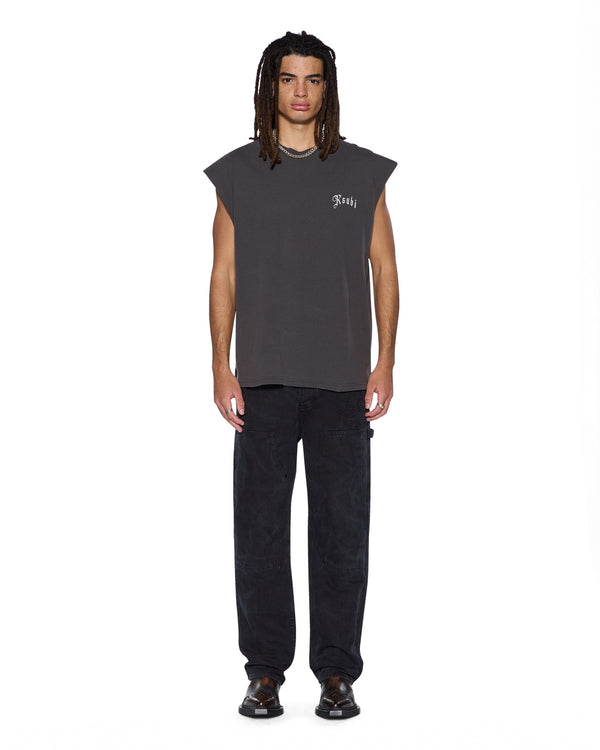 Ksubi Truckstop Eckess Cutoff Faded Black CHARCOAL