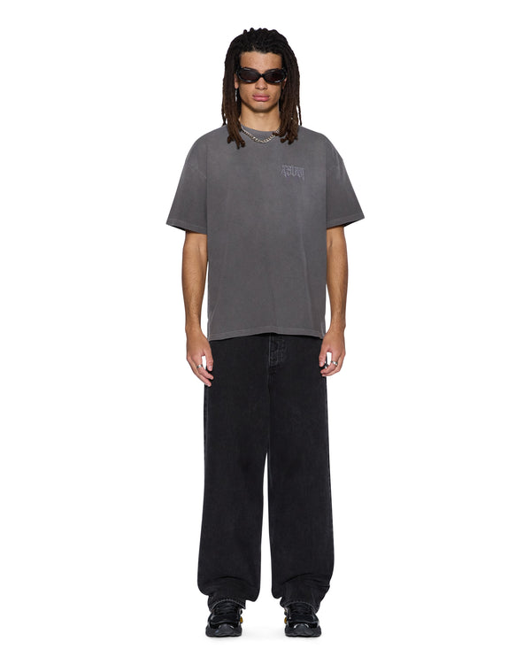 Ksubi Utopia Angel Ekcess Ss Tee Charcoal Charcoal