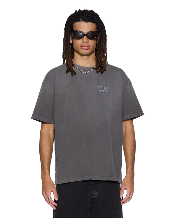 Ksubi Utopia Angel Ekcess Ss Tee Charcoal Charcoal