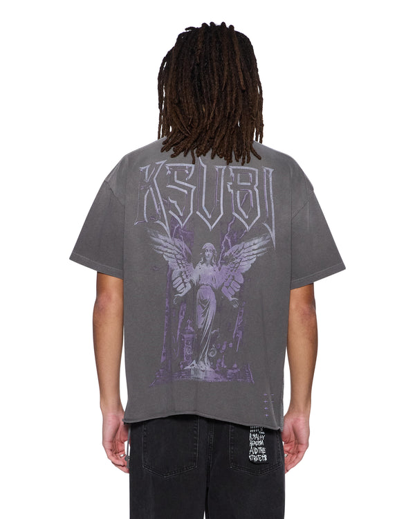 ksubi utopia angel ekcess  ss tee charcoal Charcoal