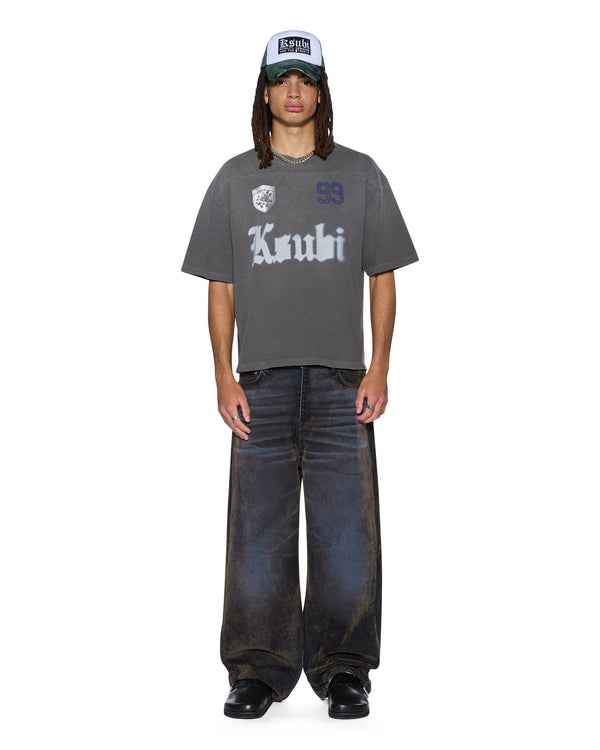 Ksubi Utopia Halen Raglan Ss Tee Charcoal Charcoal