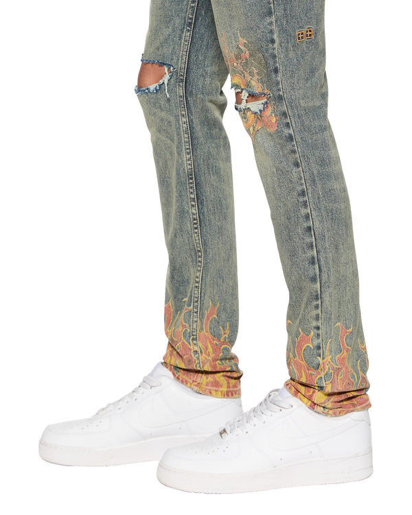 Ksubi Van Winkle Stage Dive Trashed Denim