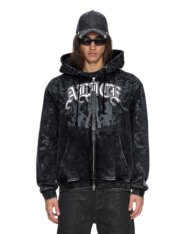 ksubi ksubi x alice hollywood graphic zip hoodie black Black