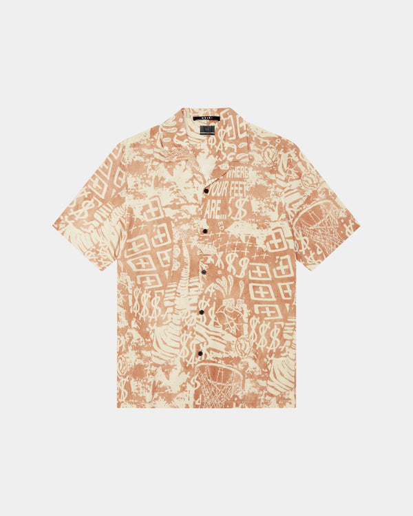 Ksubi Mills Ikon Resort Ss Shirt Multi Multi Colour