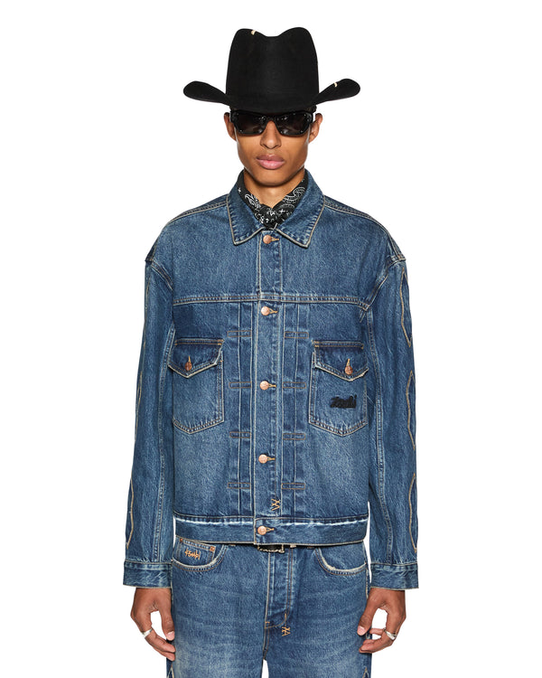 Ksubi Roped Doubledown Oh G Jacket Antique Kraft Denim