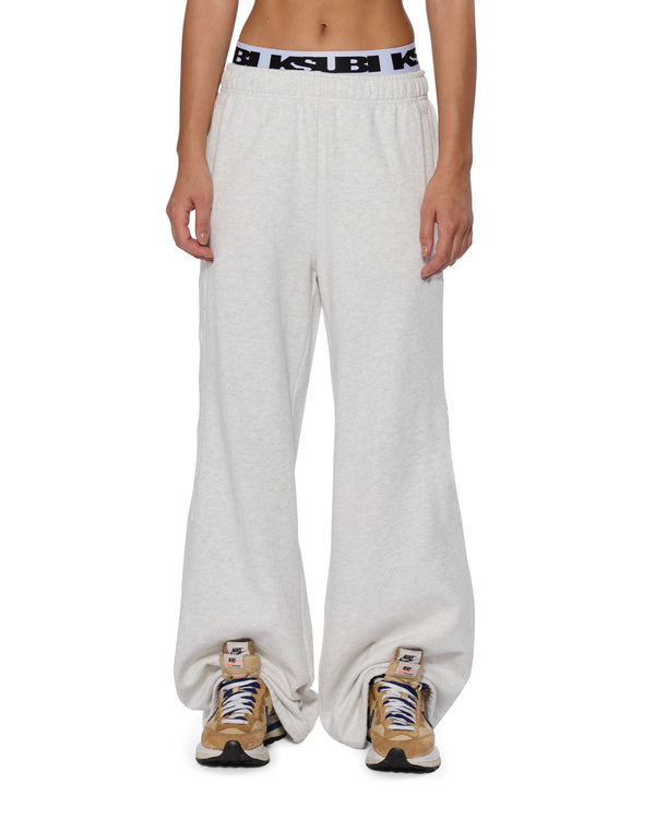 Ksubi Sott Origin Trakpant Snow Marle Light Grey Marle