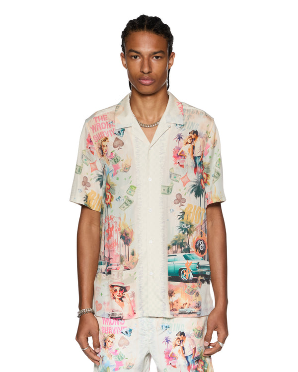 Ksubi World Order Resort Ss Shirt Multi Multi Colour