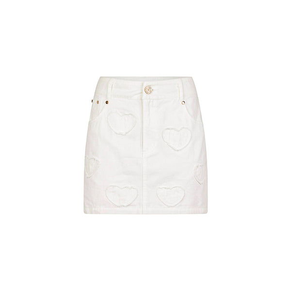 kulani kinis Applique Jean Mini Skirt - Chantilly Denim