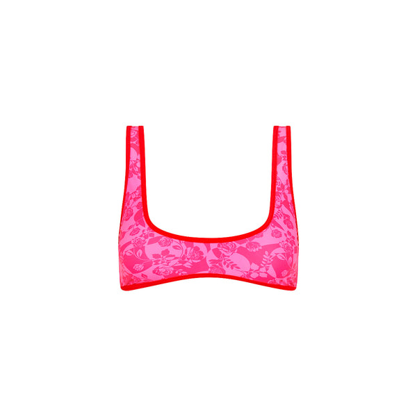 kulani kinis Bind Slim Scoop Bikini Top - Hearts Collide