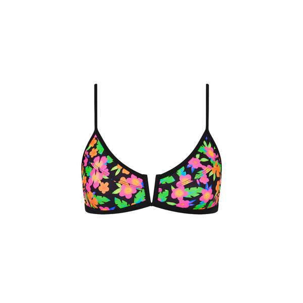 kulani kinis Bind Slim V Crop Bikini Top - Midnight Glow