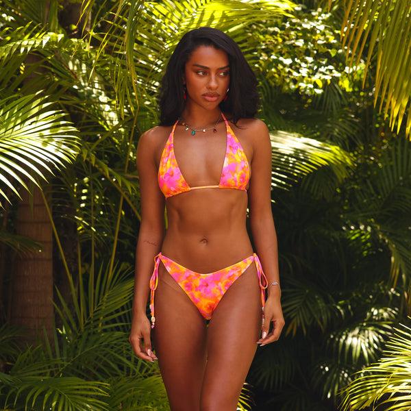 Kulani Kinis Classic Tie Halter Bikini Top - Honey Baby