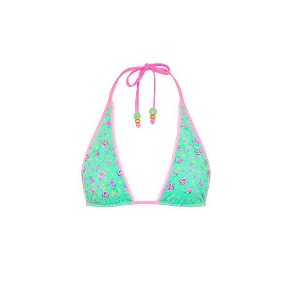 kulani kinis Decorative Bind Halter Bikini Top - Mint Macaron