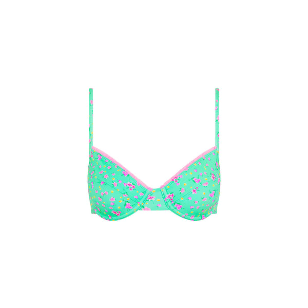 kulani kinis Decorative Ditzy Underwire Bikini Top - Mint Macaron