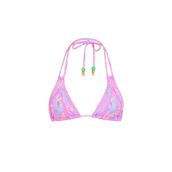 kulani kinis Decorative Panel Halter Bikini Top - Lilac Love