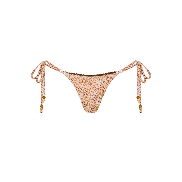 kulani kinis Decorative Thong Tie Side Bikini Bottom - Wild Skies
